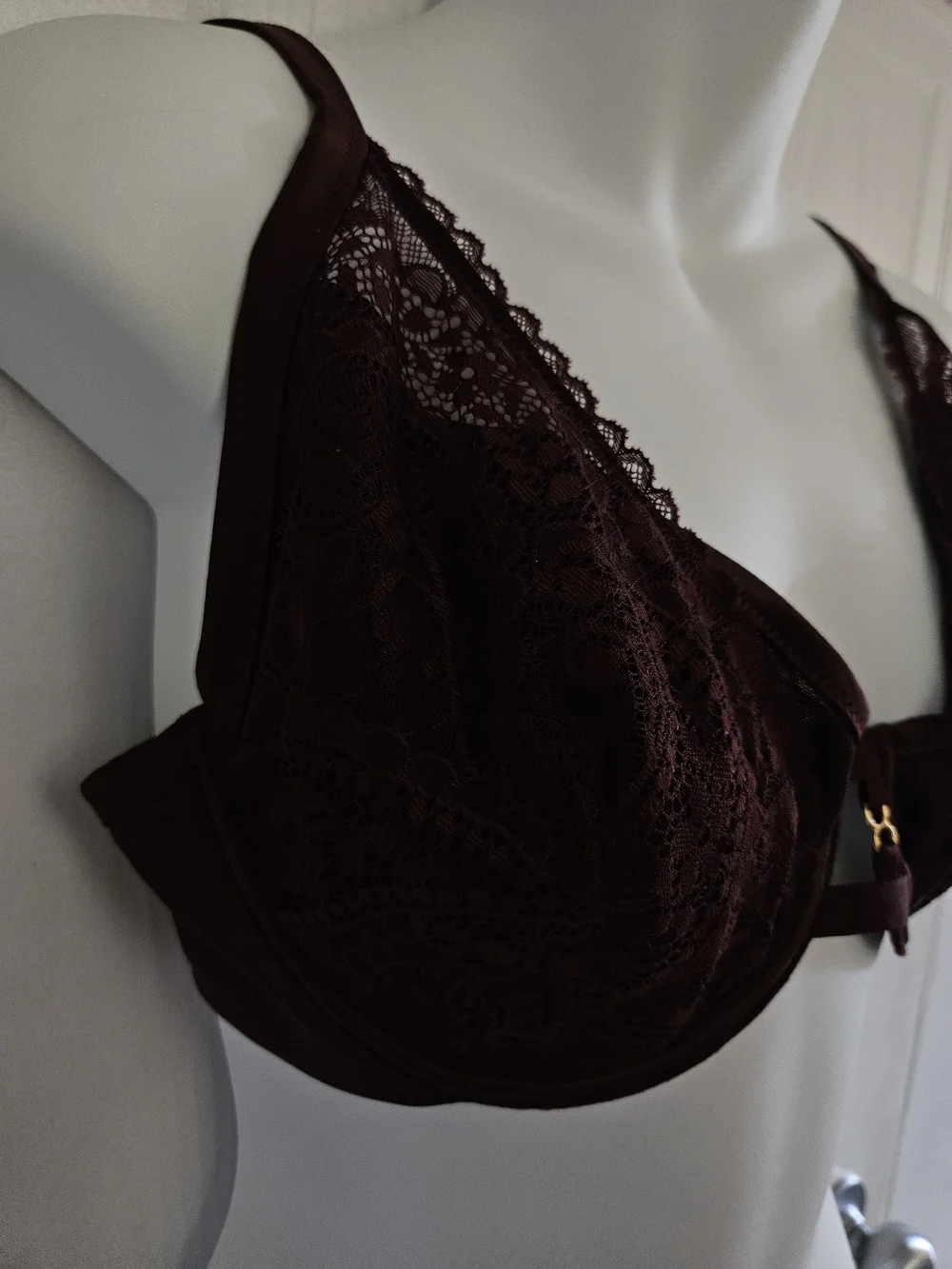 Aerie Lace Full Coverage Bra in Burgundy 36DD - Picture 3 of 5